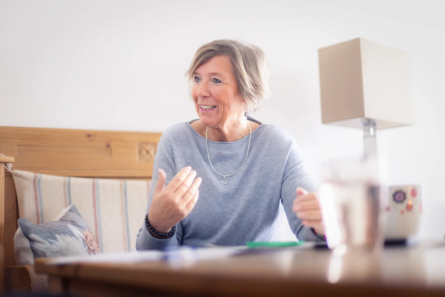 Sandra Kuntze in ihrer Wohnung in Duisburg-Ungelsheim